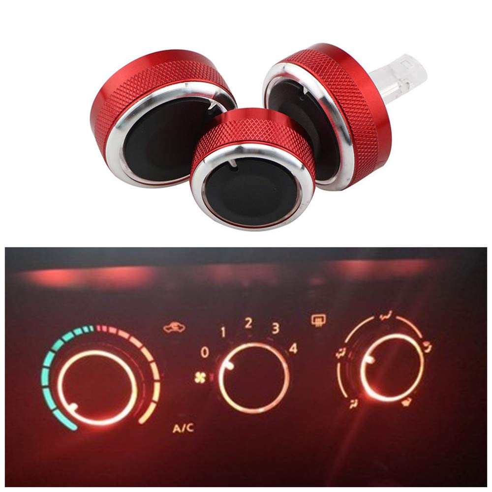 Nissan NV200 Vanette Air Conditioning Dial Genuine Compatible Aluminum Dial Ring (Red)