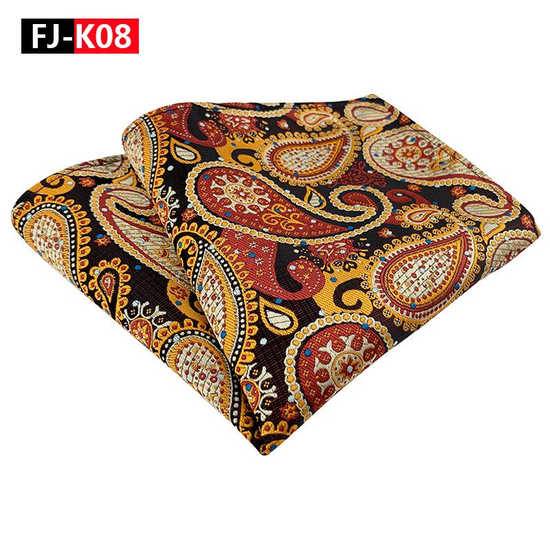 Blumen-Paisley-Polyester-Einstecktuch für Herrenanzug - Elegantes Design 2025