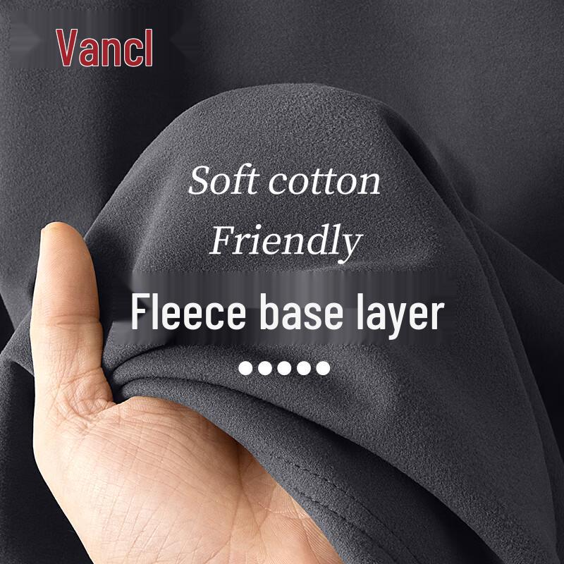VANCL Men's Fleece Mock Neck Long-Sleeve Thermal T-Shirt
