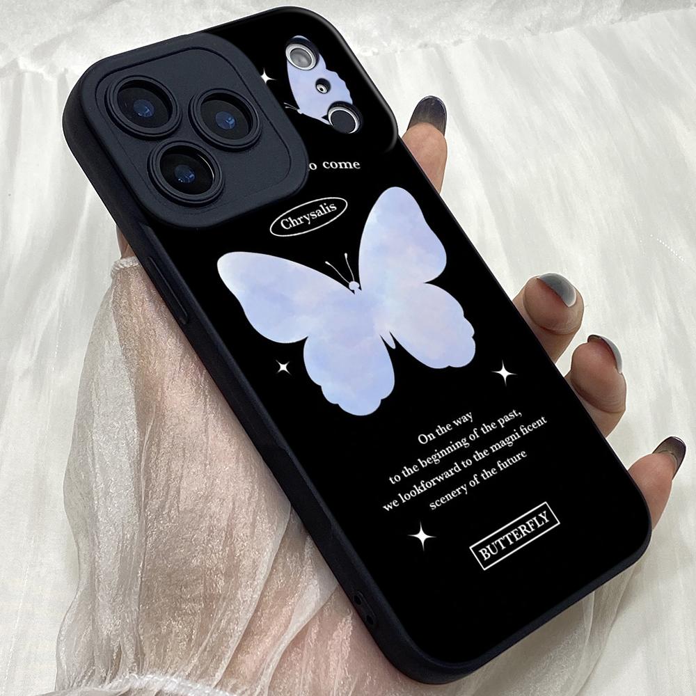 M303 Butterfly flower Cute design Angel Eyes Soft Phone Cases for iPhone Samsung Galaxy Xiaomi Rdemi Huawei Honor Infinix Realme OPPO All Model Case