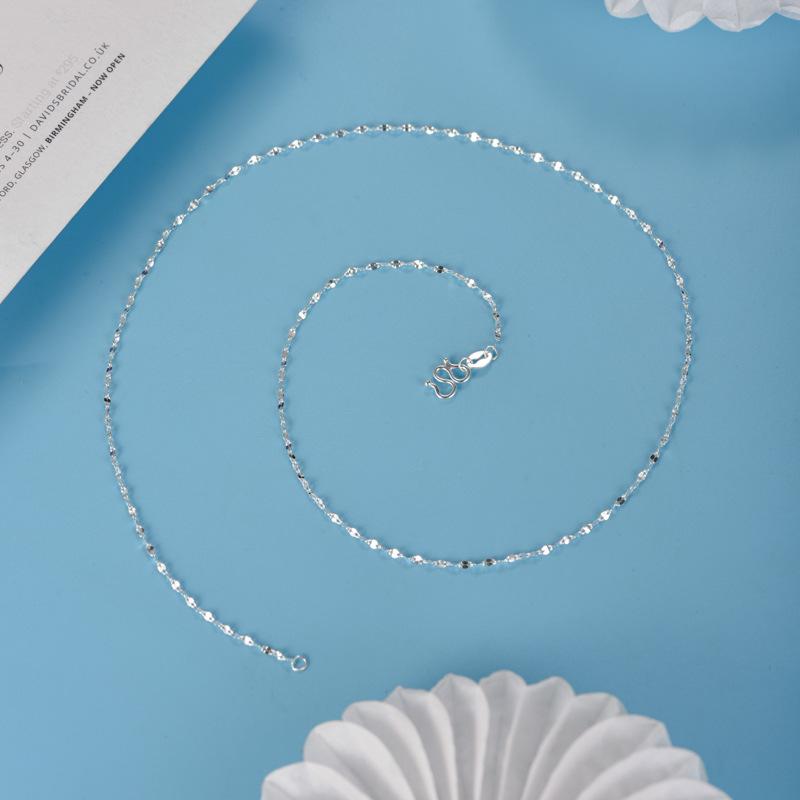 Pure Silver 999 Lip Chain Pendant Necklace - Versatile Hot-Selling Silver Accessory