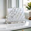 Yousheng Crystal Napkin Holder, Stable Vertical Storage Napkin Stand, with Anti-Slip Feet, Durable Rust-Proof Tissue Dispenser for Home And