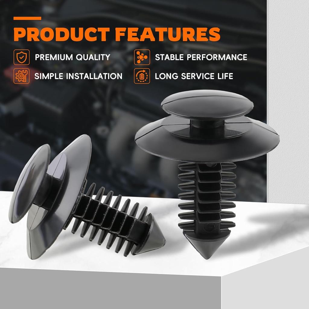 100PCS N801925-S Door Trim Panel Clips Retainers Fastener Clips For Ford F150 F250 F350 For Lincoln For Mustang For Explorer Ranger Trucks Pickups