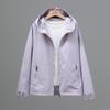 Spring and Autumn Jacket Women's Short Casual Jacket Loose Large Size Hooded Top Thin Jacket