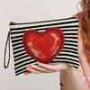Women'S Makeup Bags,Polyester,Love & Letter Print,Zippered Cosmetic Pouches,Perfect Gift for Holidays & Outdoor Travel, Unisex