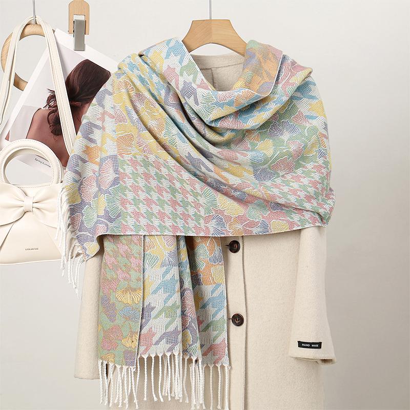 New Shawl Warm Winter Scarf Hijab Women Print Paisley Cashmere Pashmina Thick Wrap Head Neck Foulard Luxury  Blanket Echarpe