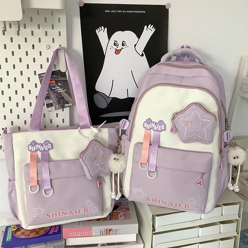 Schoolbags Children Elementary School Girls Junior High School Students High Value Ins Style Two Piece Backpack