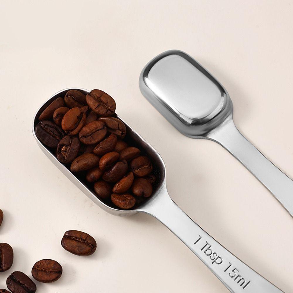 7pcs Square Shaped Seasoning Spoon Stainless Steel Teaspoon Measuring Spoon Set  Liquid