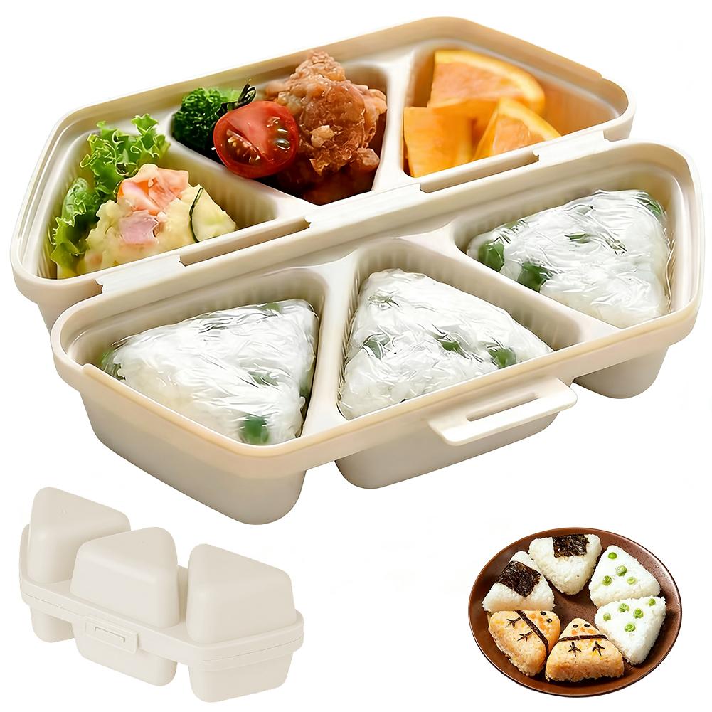 

6 в 1 Trilater Форма для рисовых шариков суши Форма для суши Bento Box Кухня праздничные принадлежности Форма для детей Набор для приготовления суши бежевый