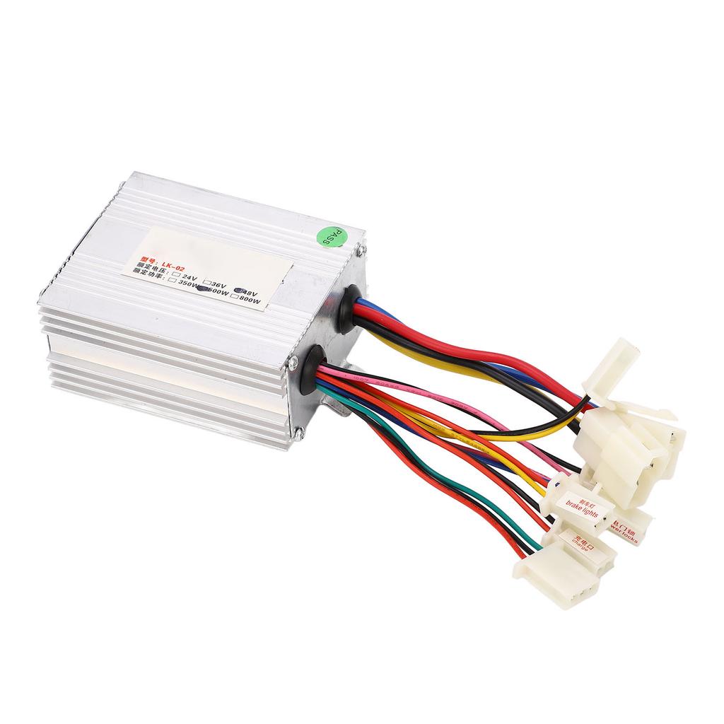 Elektrisk Sykkel Børstemotor Kontroller Profesjonell 48V 500W Aluminiumslegering Motor Børstet Hastighetskontroller