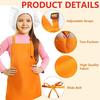 Minimalist Parent-Child Baking Apron Set with Chef Hat and Logo Print