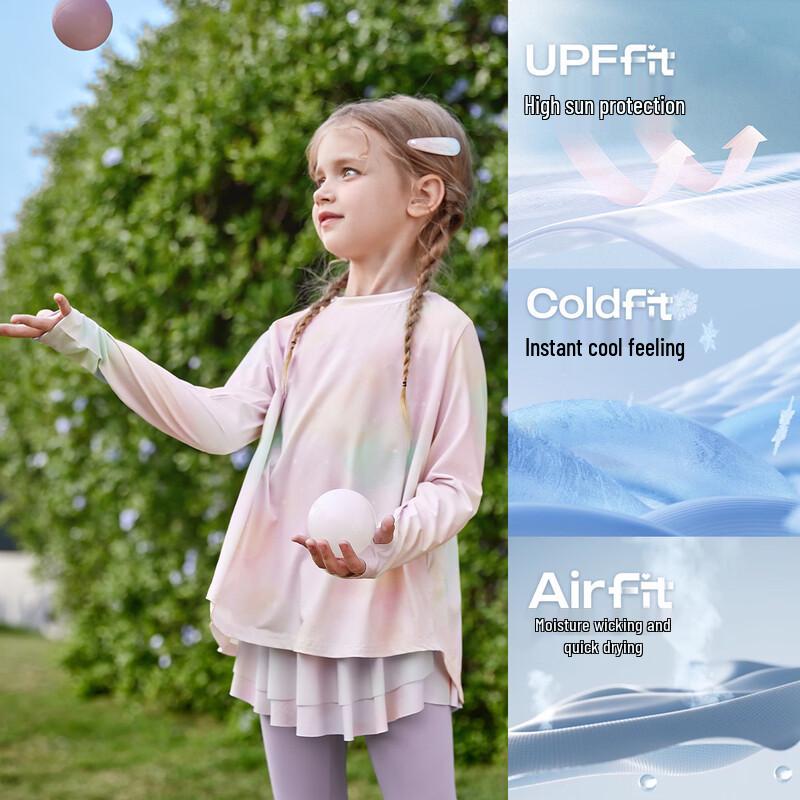 JELLYBABY Girls' Sun-Protective Quick-Dry Cooling T-Shirt