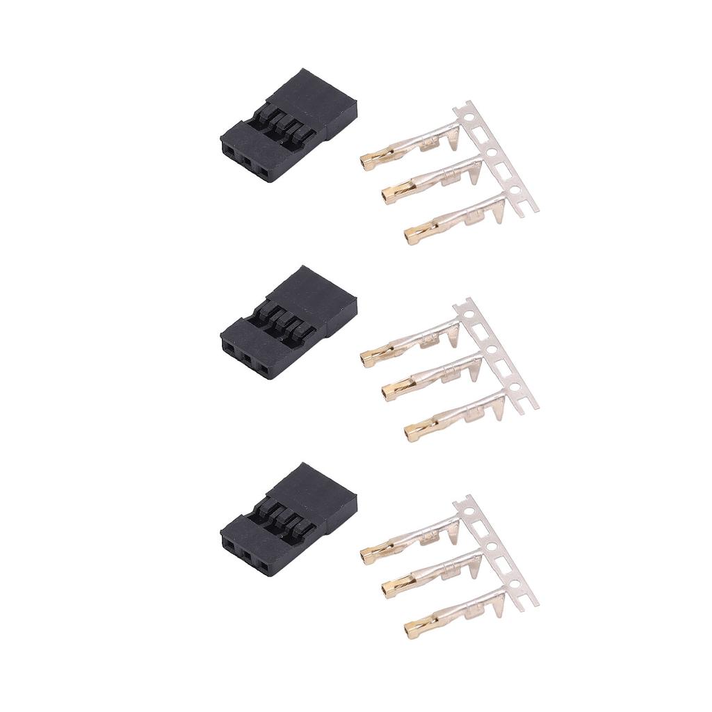 100PCS 11.010 Male JR Plug DIY JR Pin Kit Gold Plating JR Connector for Electronic Equipment