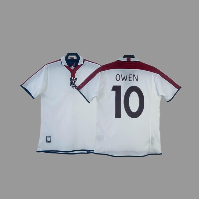 England Retro Football Jersey Gerrard Lampard Campbell Rooney Beckham Soccer Shirt