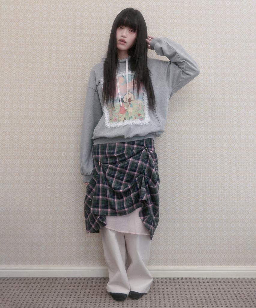 Aiiiai Pin-Up Check Layered Skirt