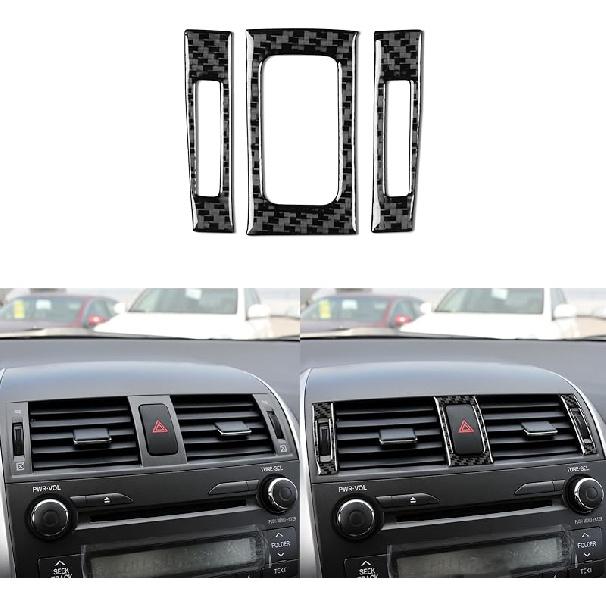 Real Premium Carbon Fiber Car Center Console Gear Shifter Transmission Panel Cover Sticker Auto Interior Accessories Compatible with Toyota Corolla