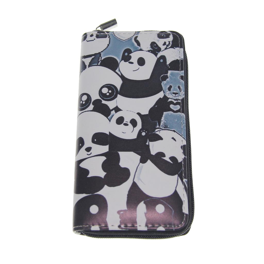 New panda series long zipper wallet, bear wallet.