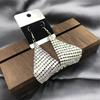Exaggerated Geometry Metal Sequins Earrings Shine Mesh Dangling Pendant Earrings  Music Festival