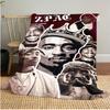 Tupac's  Plush Blanket Soft Comfortable All Seasons Perfect Gift Couch Office Nap Outdoor Travel Blanket