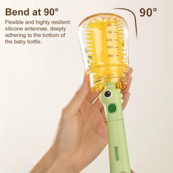 2Pcs/Set Silicone Cleaning Brush with 90-Degree Bent Design 3-in-1 Functions Gap Brush