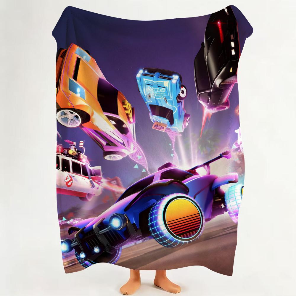 Coperta Plaid R Rocket L League Throw Adatta per Divano Soggiorno Camera da Letto
