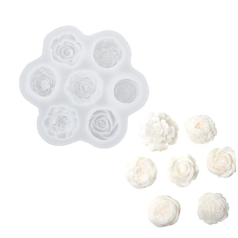 1pc Valentine's Day Porous Flower Shape Silicone Mold DIY Making Aromatherapy Gypsum Home Decoration Cake Decoration