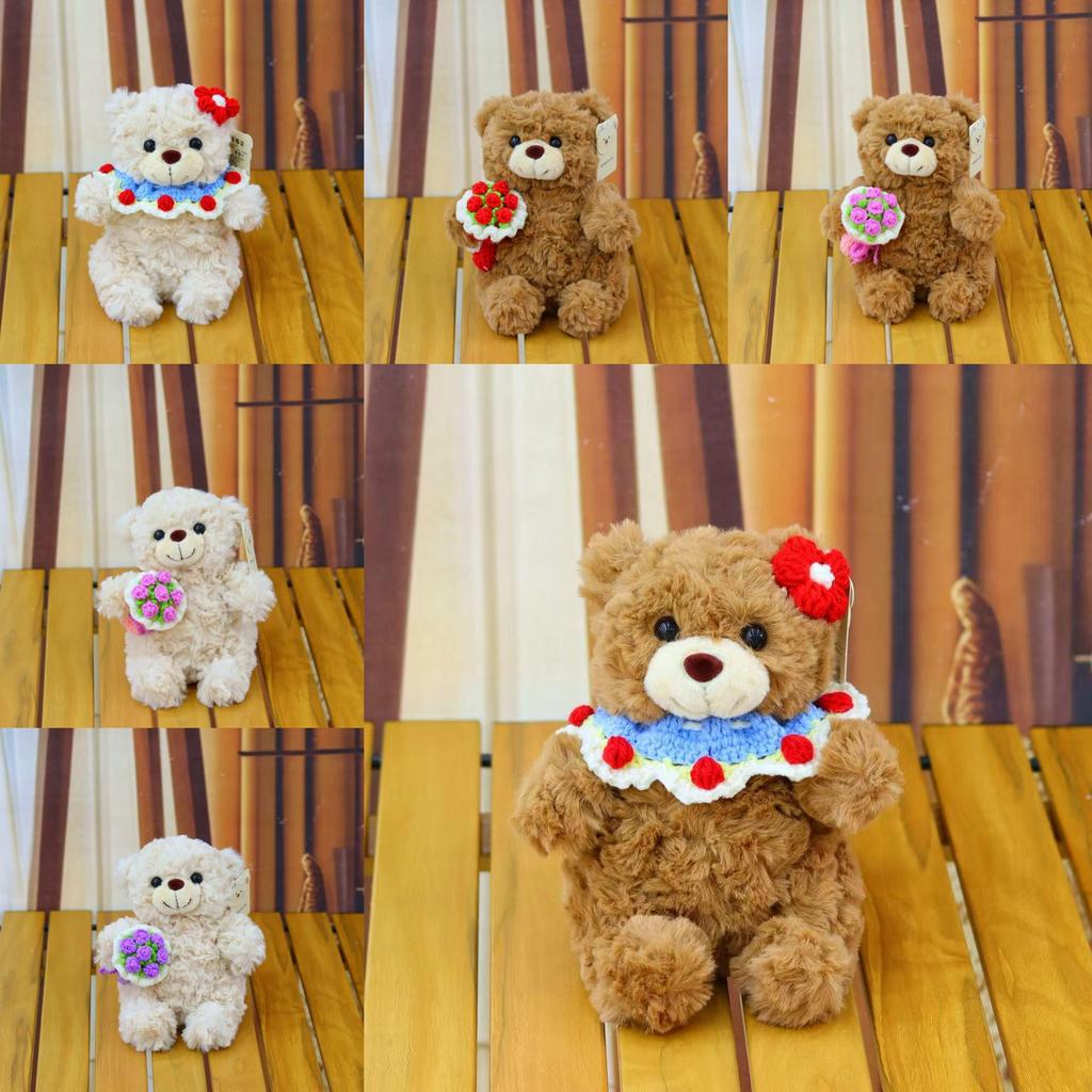 Plüsch-Teddybär-Geschenk mit Rosenblüten für Abschluss- und Weihnachtsfeiern