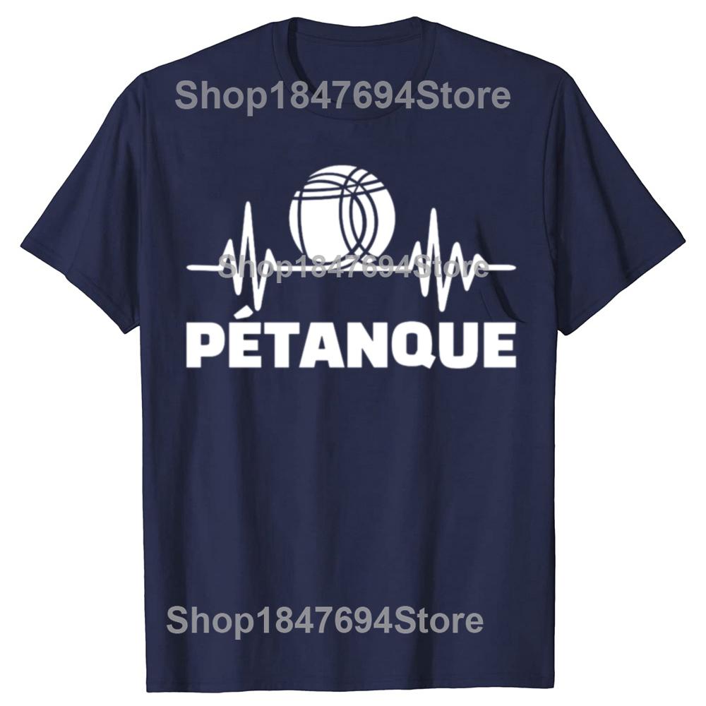 Lustiges Petanque Boule Grafik 100% Baumwoll T-Shirts Herren Damenmode Lässiges T-Shirt Locker Übergroß Streetwear T-Shirt