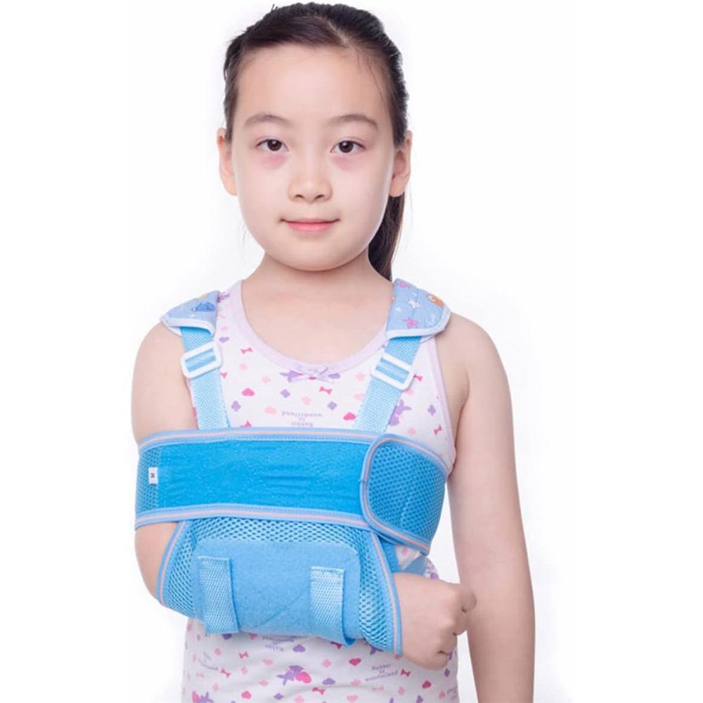 1Pcs Kids Arm Sling Support, Breathable Mesh Sling Immobilizer Elbow Arm Support Shoulder Injury Sling for Broken Elbow, Wrist, Arm