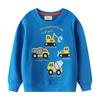 Kinder Cartoon Auto Bestickter Pullover Hoodie für Jungen & Mädchen - Frühling/Herbst 2026 Kollektion