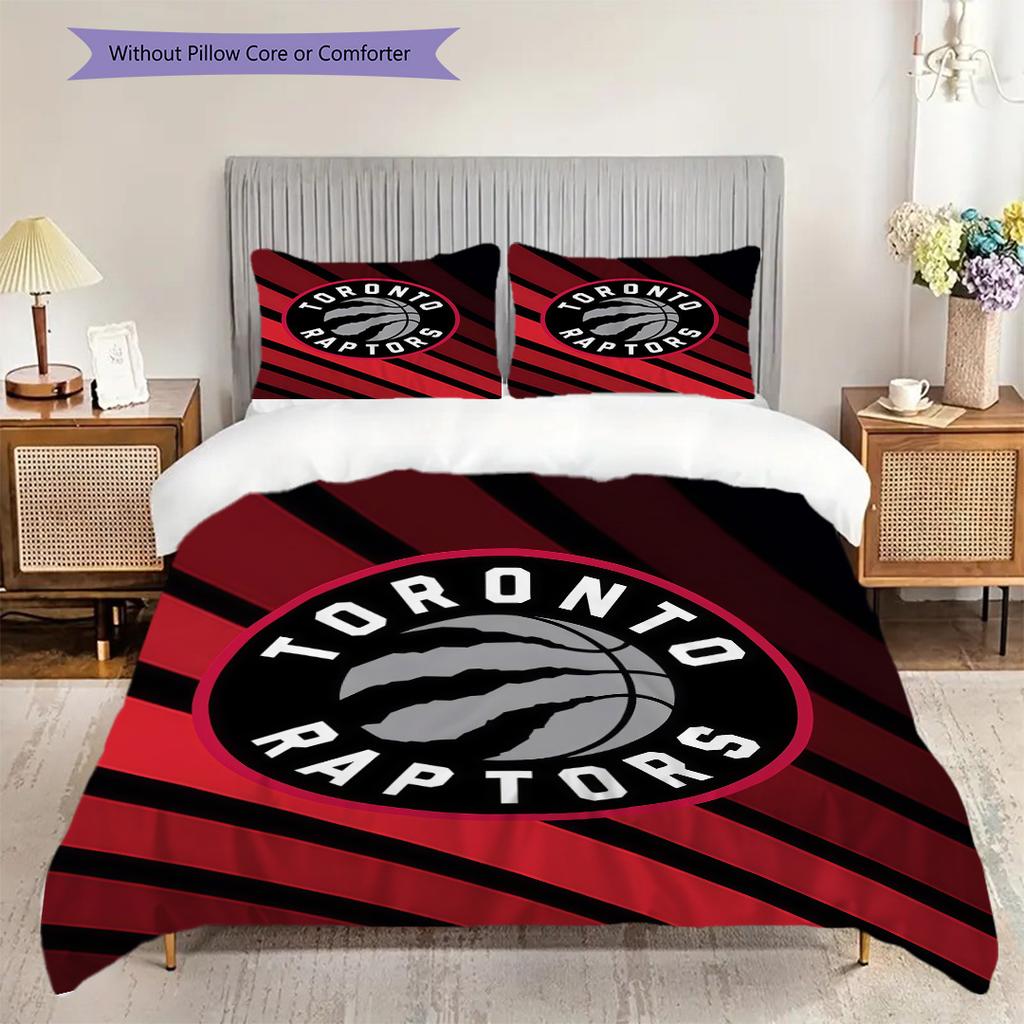 Set da tre pezzi Spirit del Basket Toronto Raptors(1 * copripiumino + 2 * federa, senza nucleo)Set biancheria da letto Copripiumino e federa