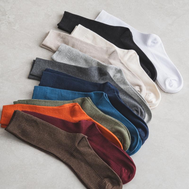 Monfoot Pánské žebrované ponožky s dlouhým lemem Tmavě šedé