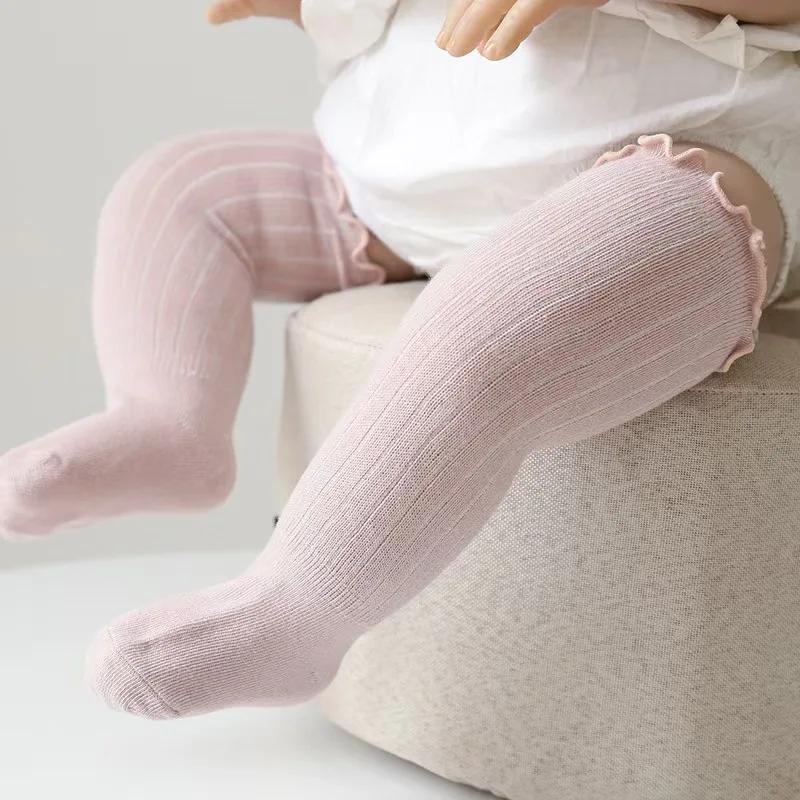 Baby Socks Girl Non Slip Newborn Infant Cute Knee High Socks Children's Mather Kids Princess Cotton long Socks Baby Accessories