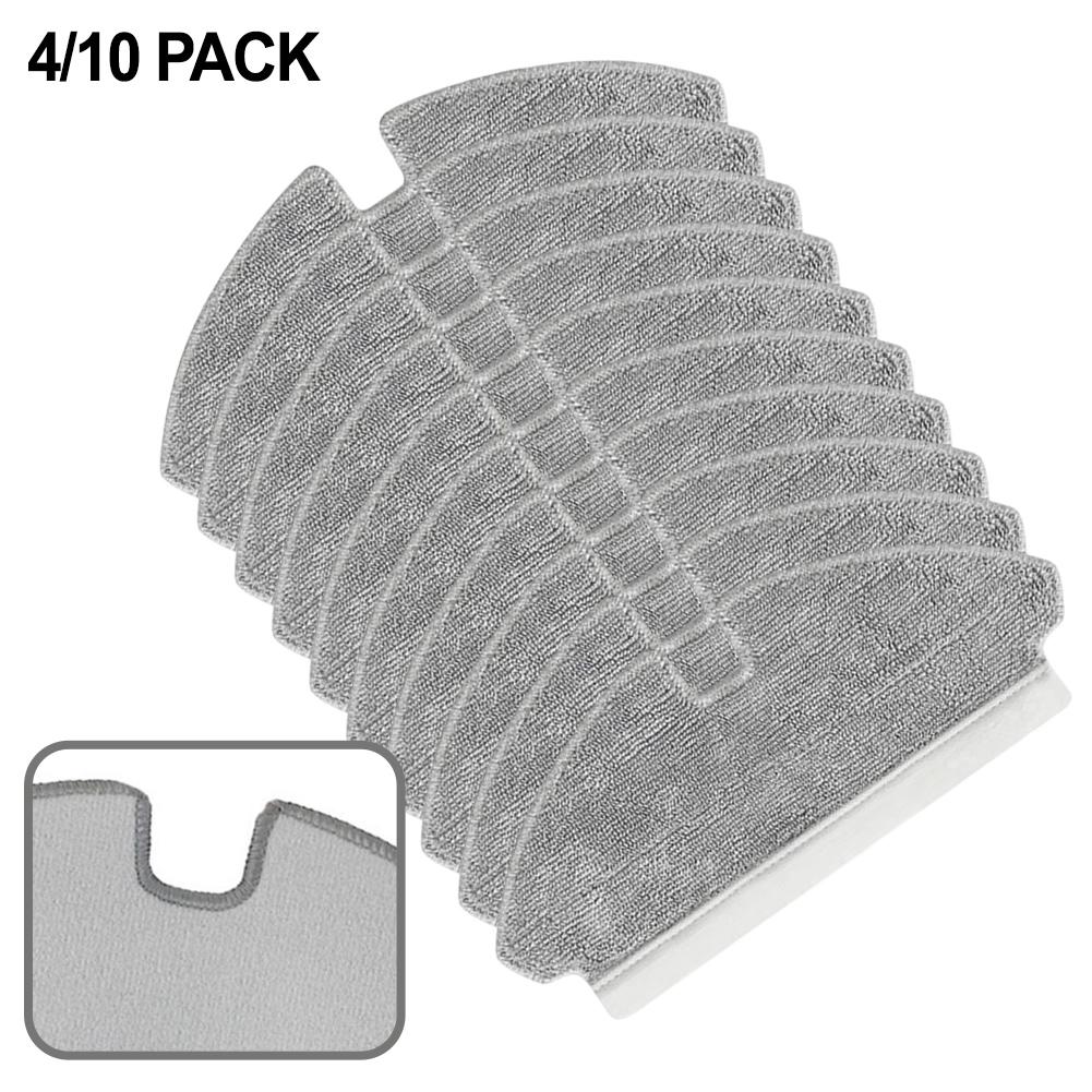 Washable Microfiber Mop Cloths For ROPO Slim / Kewbily DL30 Pro, Reusable Cleaning Pads For Hard Floors, 4 Or 10 Pieces