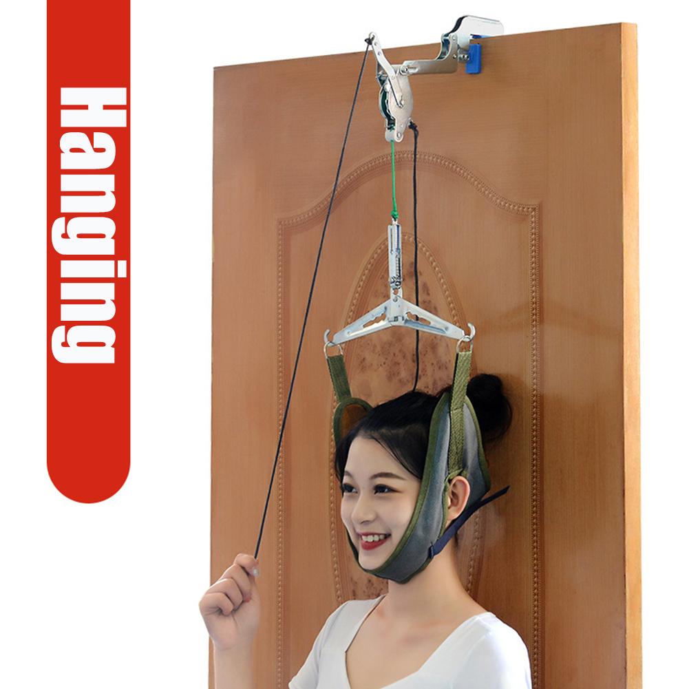 Adjustable Hanging Neck Traction Pain Relief Portable Cervical Traction Device Head Massager Vertebrae Recovery Health Care Kits