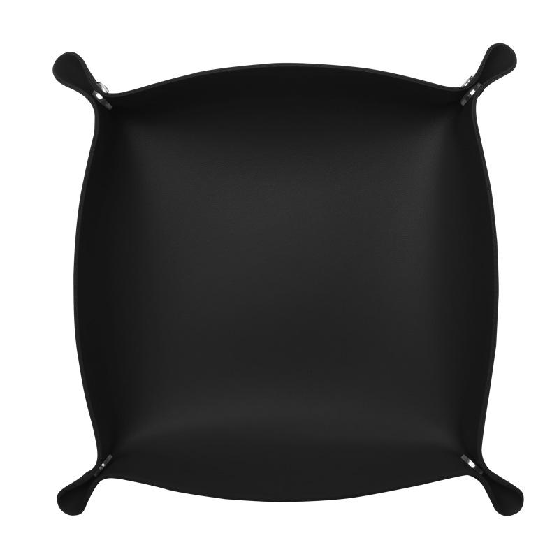 მორგებადი PU ტყავის შესანახი უჯრა დასაკეცი კუთხეებით და მარტივი დიზაინით