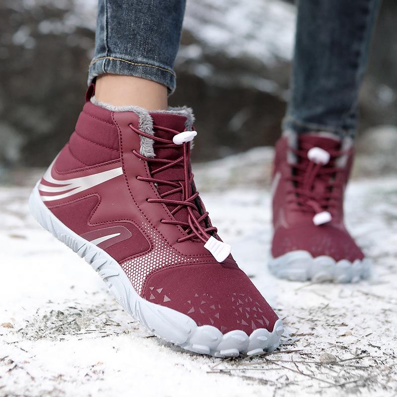 Men's and Women's Mid-Cut Winter Snow Boots - Fashionable, Warm, Plus Velvet Short Boots for Couples