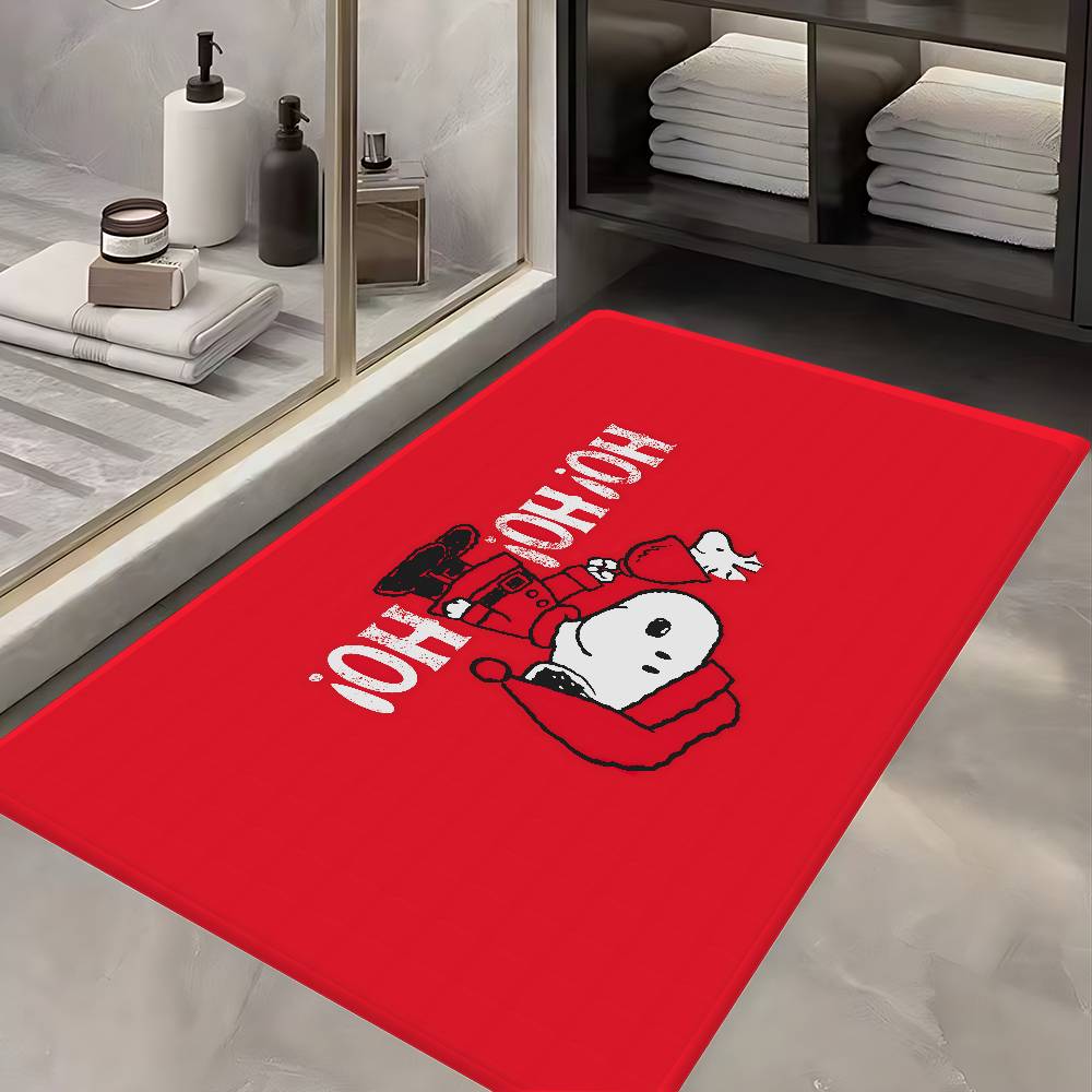 S-Snoopy Cartoon Floor Mat INS Style Soft Bedroom Floor House Laundry Room Mat Anti-skid Household Carpets