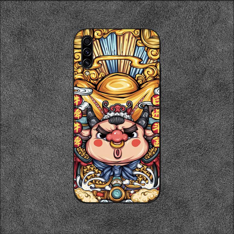 Elements of Chinese Style Lucky Money Cat Phone Case For Samsung Galaxy A02 A12 A13 A22 A32 A41 A51 A53 A71 A73 Shell