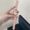 Y2k Trendy Rose Relief Silicone Bracelet for Apple Watch 10 9 8 7 6 5 4 3 2 Watchband 44mm 45mm 46mm 49mm 42mm 40mm Watch Strap