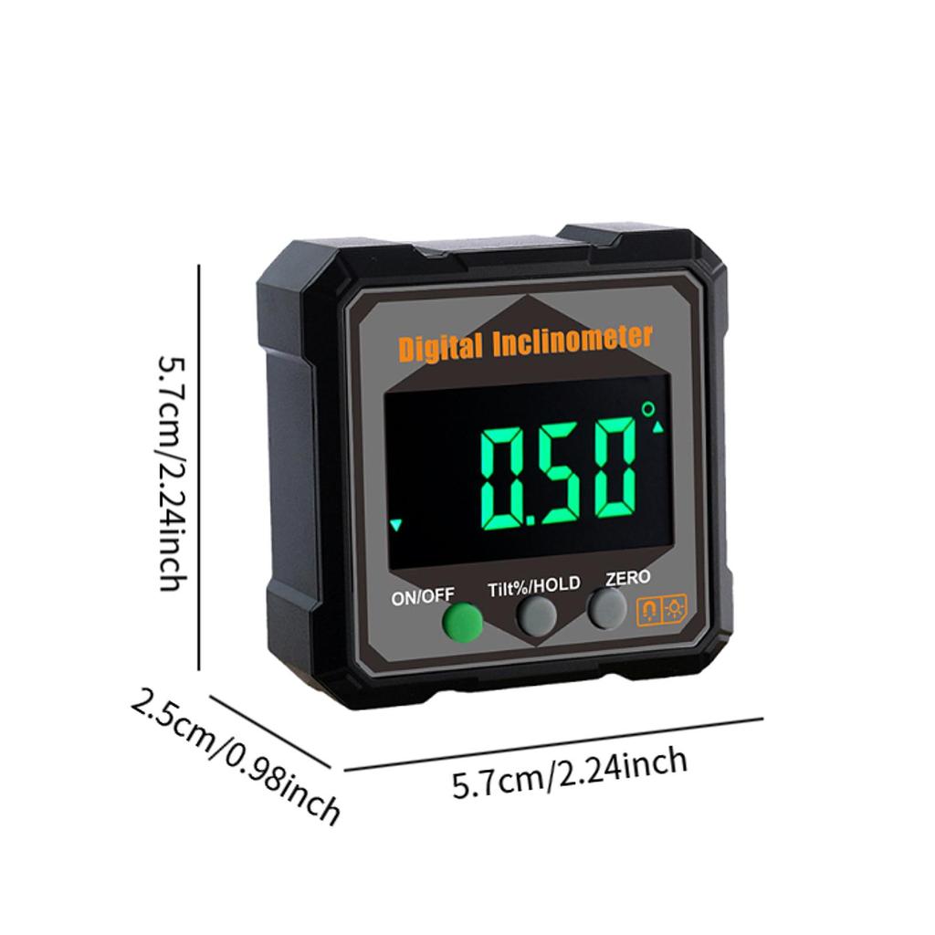 Inclinometer IP54 Digital Angle Gauge Meter for Machinery Carpentry Building Digital Angle Gauge Leveler Backlight Sturdy