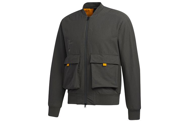 Adidas Jackets Men s Green Baseball Collar Moderate Workwear GM4405 XS