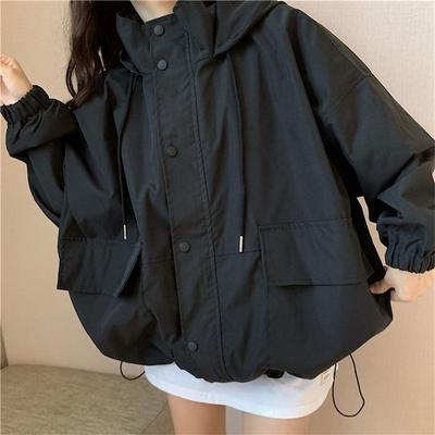 Women's Spring and Autumn Loose Korean Edition Student Versatile Fashion Hoodie European Baseball Jacket