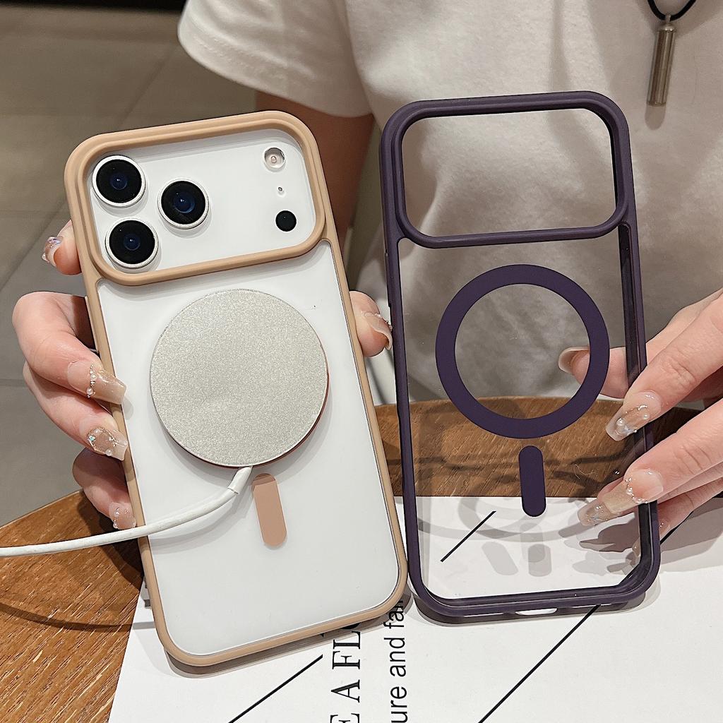 Luxury Shockproof For Magsafe Magnetic Phone Case for For Iphone 17 Air 16 15 14 Plus 13 12 Mini 11 Pro XR XS Max Clear Bumper Cover