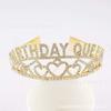 Drahokamenná narozeninová královna dívka Královna princezna, Love Birthday Crown popruh přes rameno