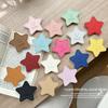 Solid Color Leather Pentagram Mobile Phone Airbag Bracket Pasted Portable Desktop Folding Ring Bracket Simple Internet Celebrity