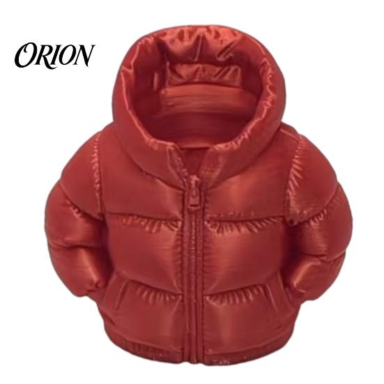 Smooth Surface Pen Holder 3D Printed Down Jacket Holder, Funny Puffer Pencil Creative Desk Organizer Mini for Office Supplies, Cute Stationery