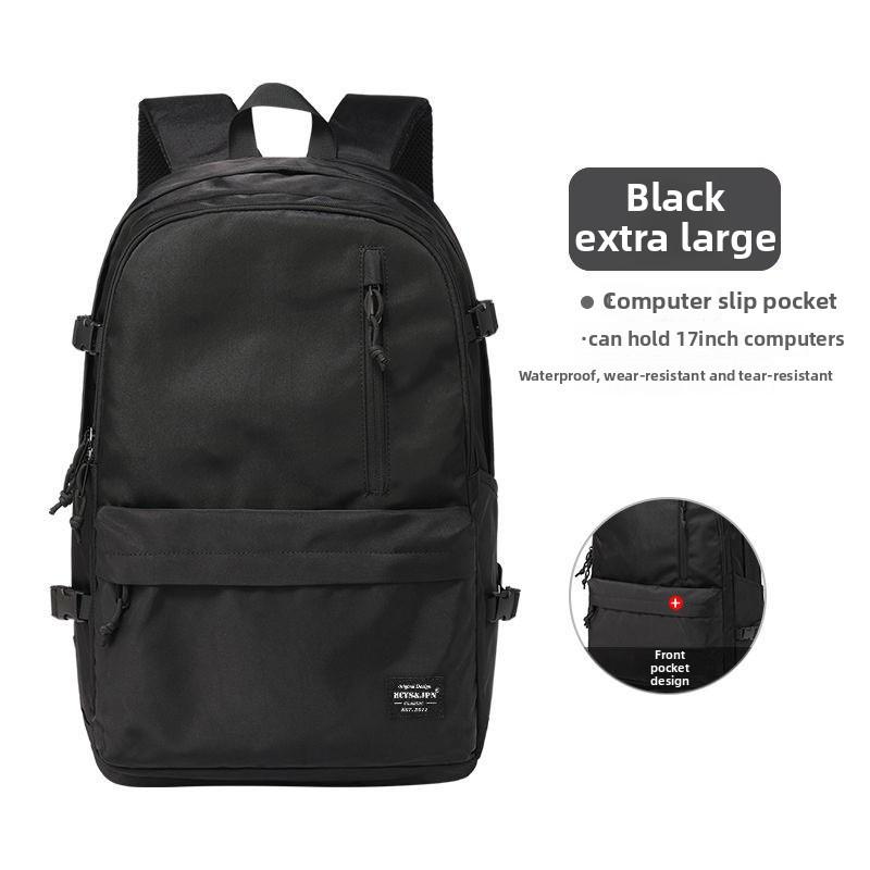 High School Students' Large Capacity Polyester Male Backpack for Couples, Leisure Laptop Bag