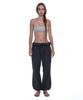 PARTIMENTO WOMEN Two-Way Frill Turnover Waist Pants_Navy