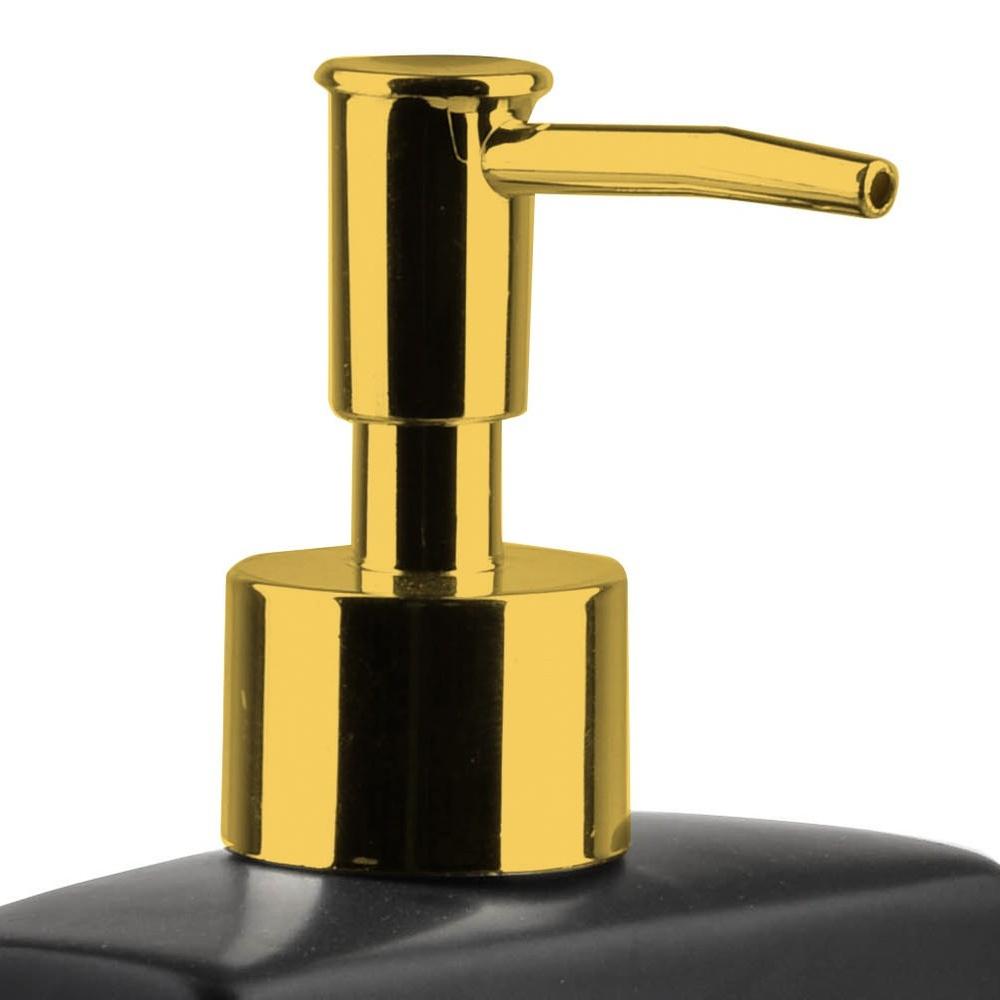 * Kitchen Dishwashing Liquid Dispenser Sponge Container Scourer Black Gold